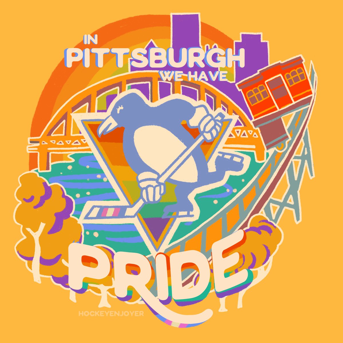 time for the steel city @penguins 🐧 #LetsGoPens #Pride