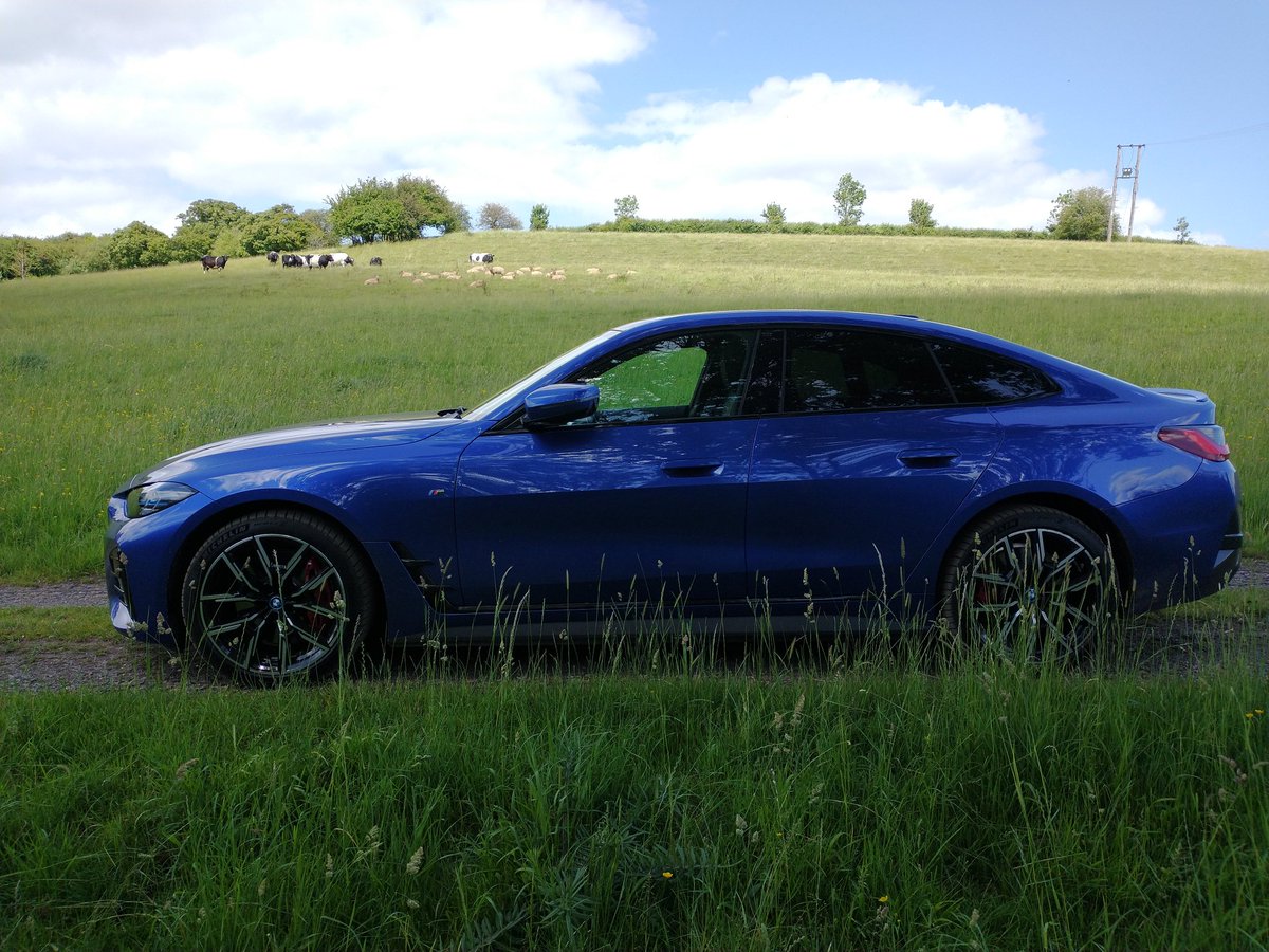 Belated thanks to <a href="/RybrookBMWi/">Rybrook Warwick BMWi</a> <a href="/Warwick_BMW/">Rybrook Warwick BMW</a> for letting me have an i4 to test while my i3 was in for MOT and service.

This is a very competent car, bigger, lower and quicker than the i3 but still not as appealing for my purposes.

The i3 was and still is such an amazing car.