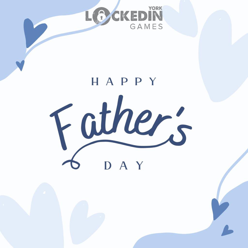Happy Father’s Day to all you amazing Dad’s from us at Locked in Games York.  We hope you have a fun filled day 🧡🤍🖤
