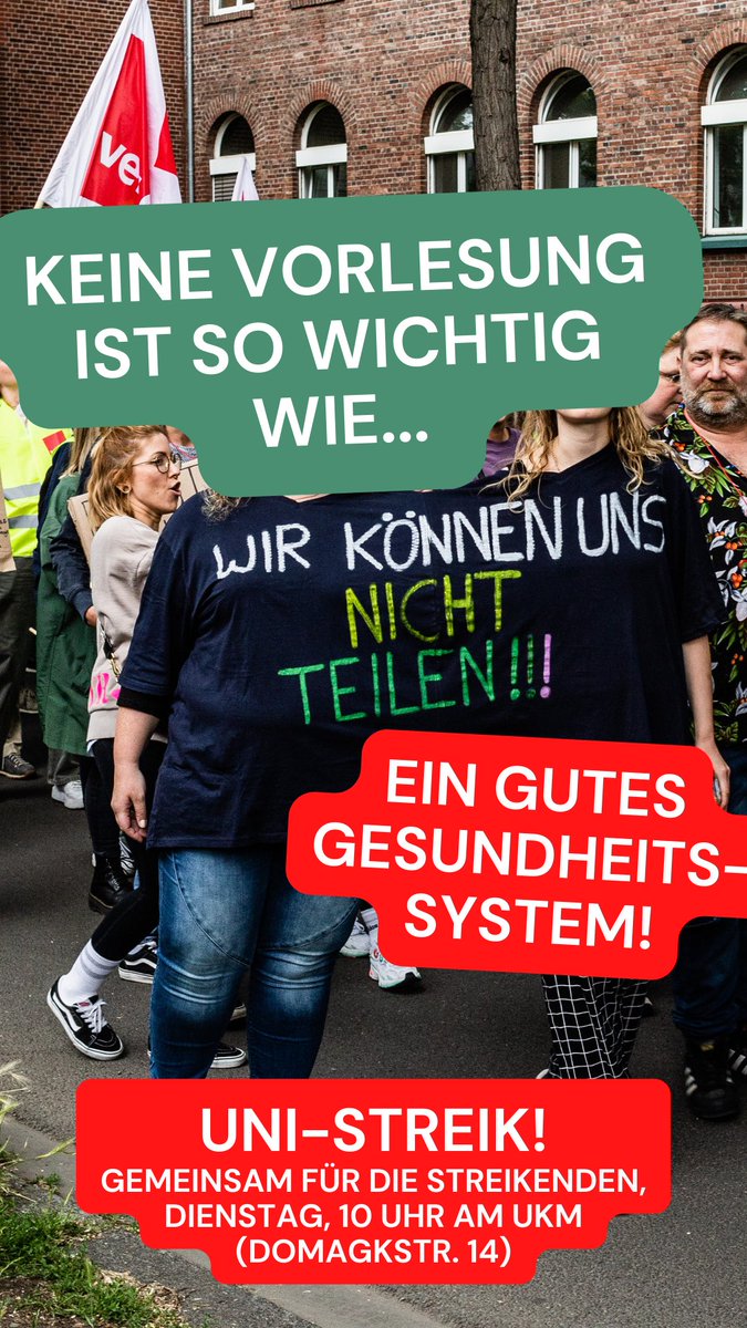 notruf_NRW's tweet photo. ❗️Keine Vorlesungen ist so wichtig wie…❗️

Liebe Studis in NRW, 
Macht davon gebrauch, dass ihr keine Anwesenheitspflicht in der Uni habt und verabredet euch als Seminar, Vorlesung oder Tutorium und besucht unsere Streikposten.
#NotrufNRW meets #UniStreik
1/2 https://t.co/WBqjLIOQKK
