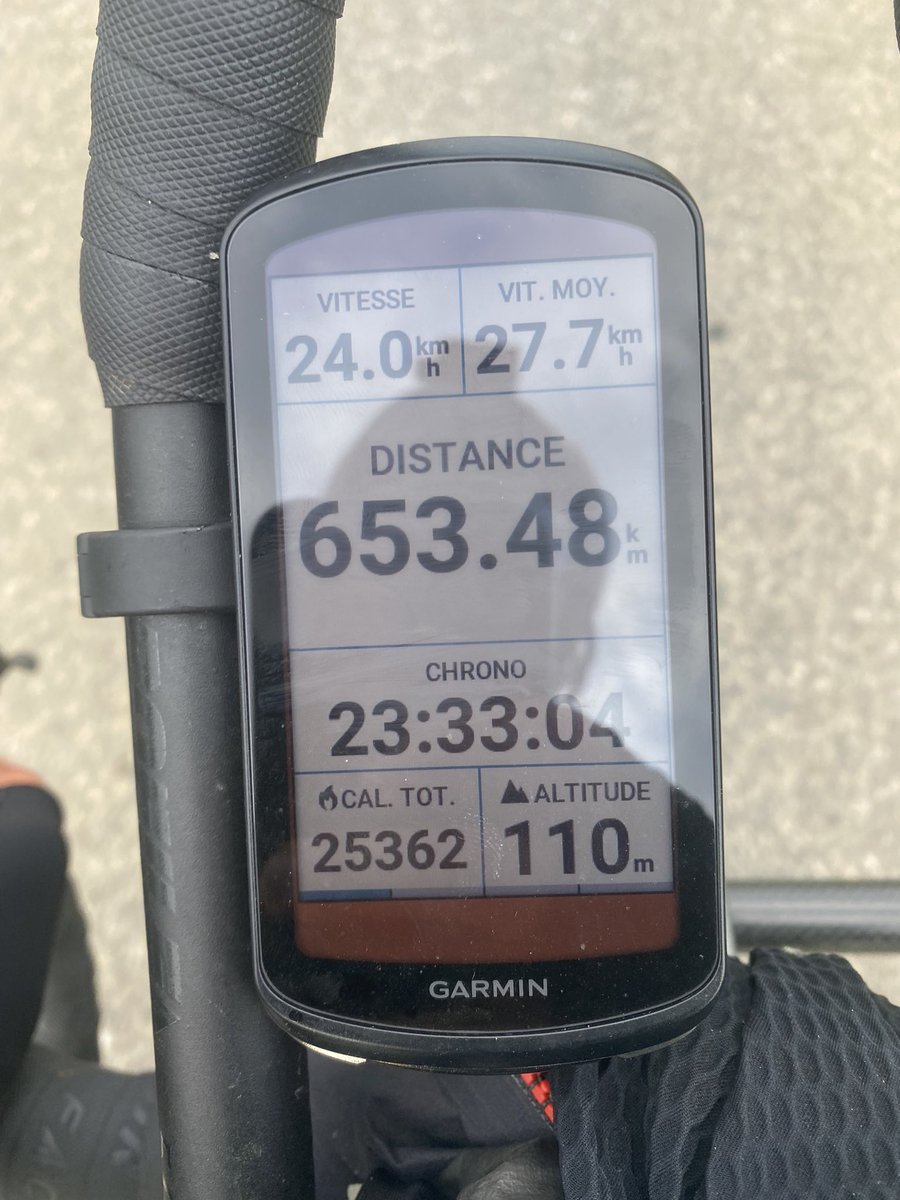 stevenlehyaric's tweet image. 653km dans les premières 24h de cette @raceacrossfrance 💛✊