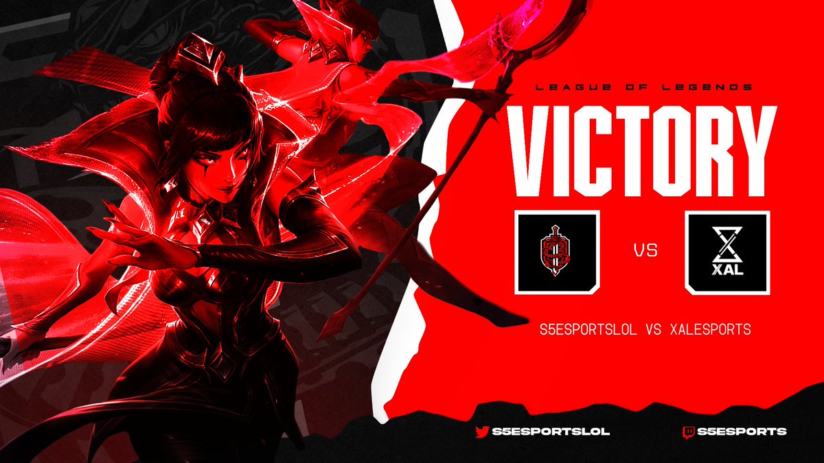 S5esportsLOL's tweet photo. Okayyy, after some intense gameplay we manage to secure the Win in both games today which means a big fat 9-0🔥 so far this split in @NLClol .
Good games to @XalEsports was a pleasure.
Undefeated kings.
#S5ARMY #S5WIN 💥🔥 https://t.co/t4SDTz4IOu