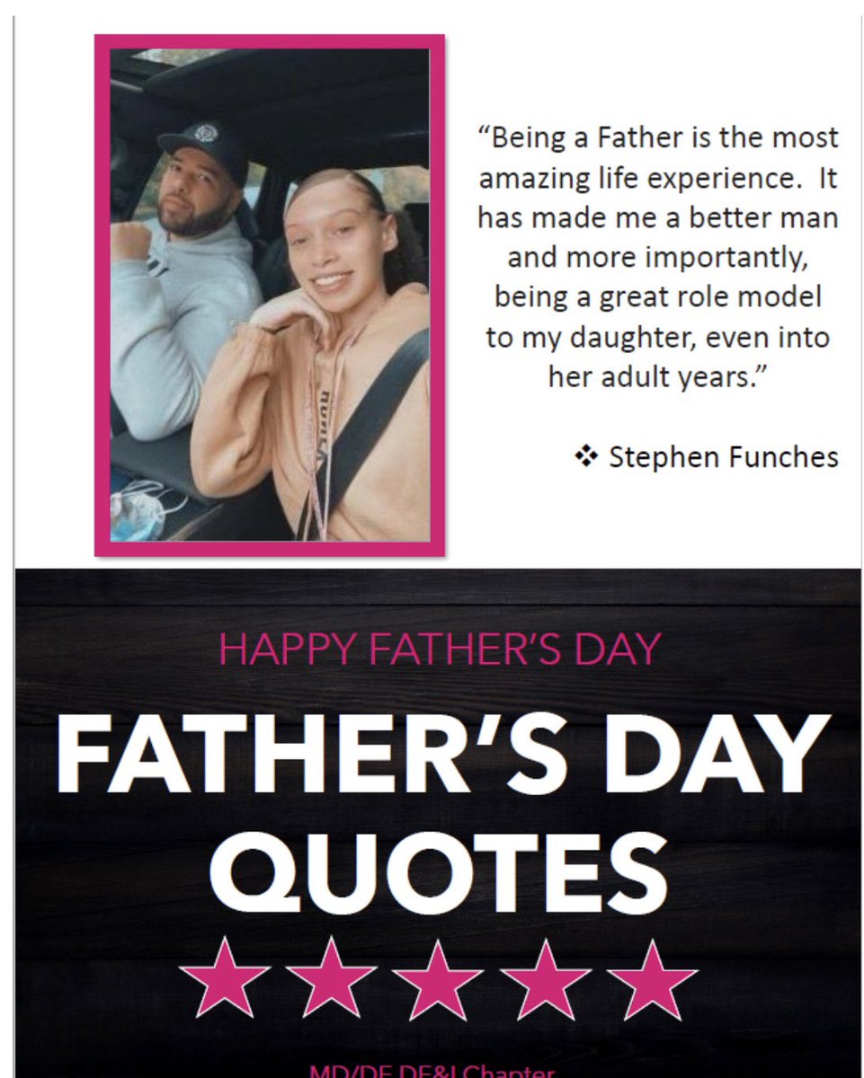 On behalf of the MD/DE DE&amp;I Chapter, Happy Father’s Day to all the Magenta dads and father figures. Check out our next Father sharing what being a father means to them.  #FathersDay