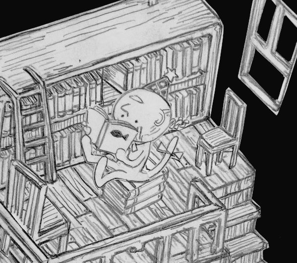 夜を満喫するおばけ 