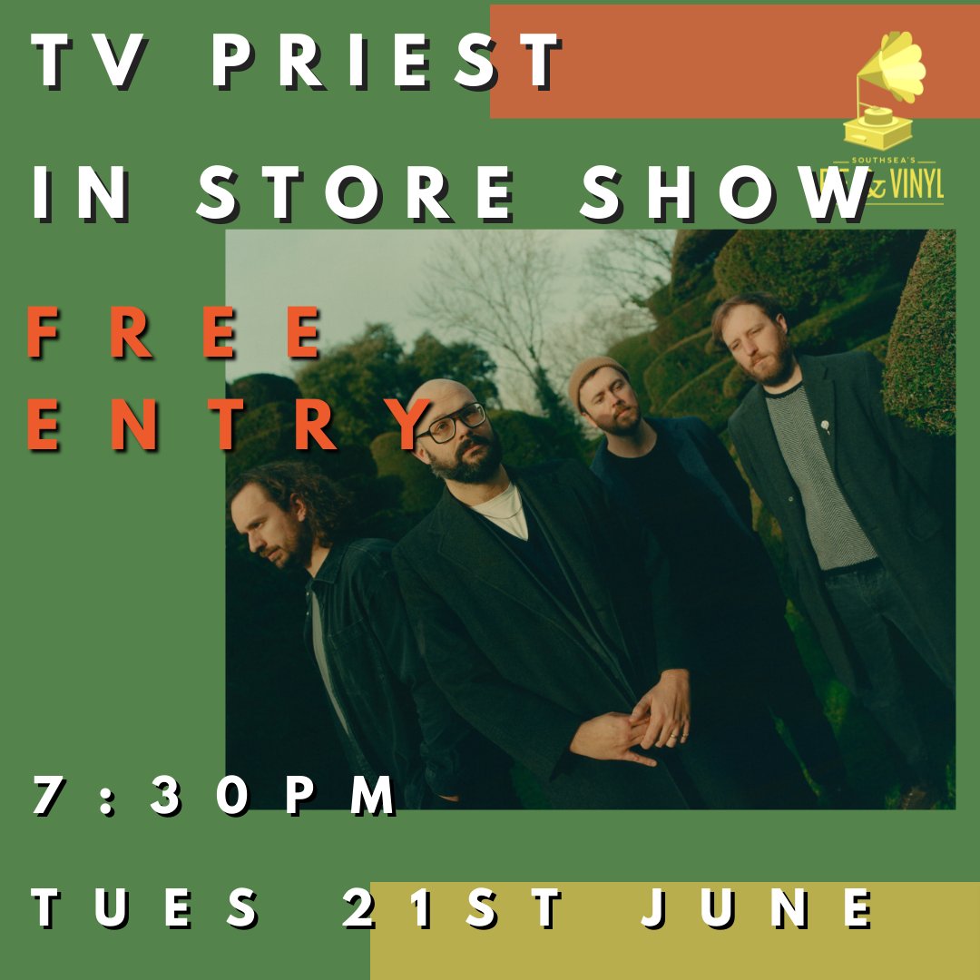 PieVinyl's tweet photo. Don't miss this FREE ENTRY!

TV Priest UP, CLOSE and INTIMATE! In the shop!

More info on the events section on the site https://t.co/p3kS7576AG

@tvpriest #instore #live #show #intheshop #records #celebration #newrelease #online #recordshop #recordstore #southsea https://t.co/11pGBQTxEx