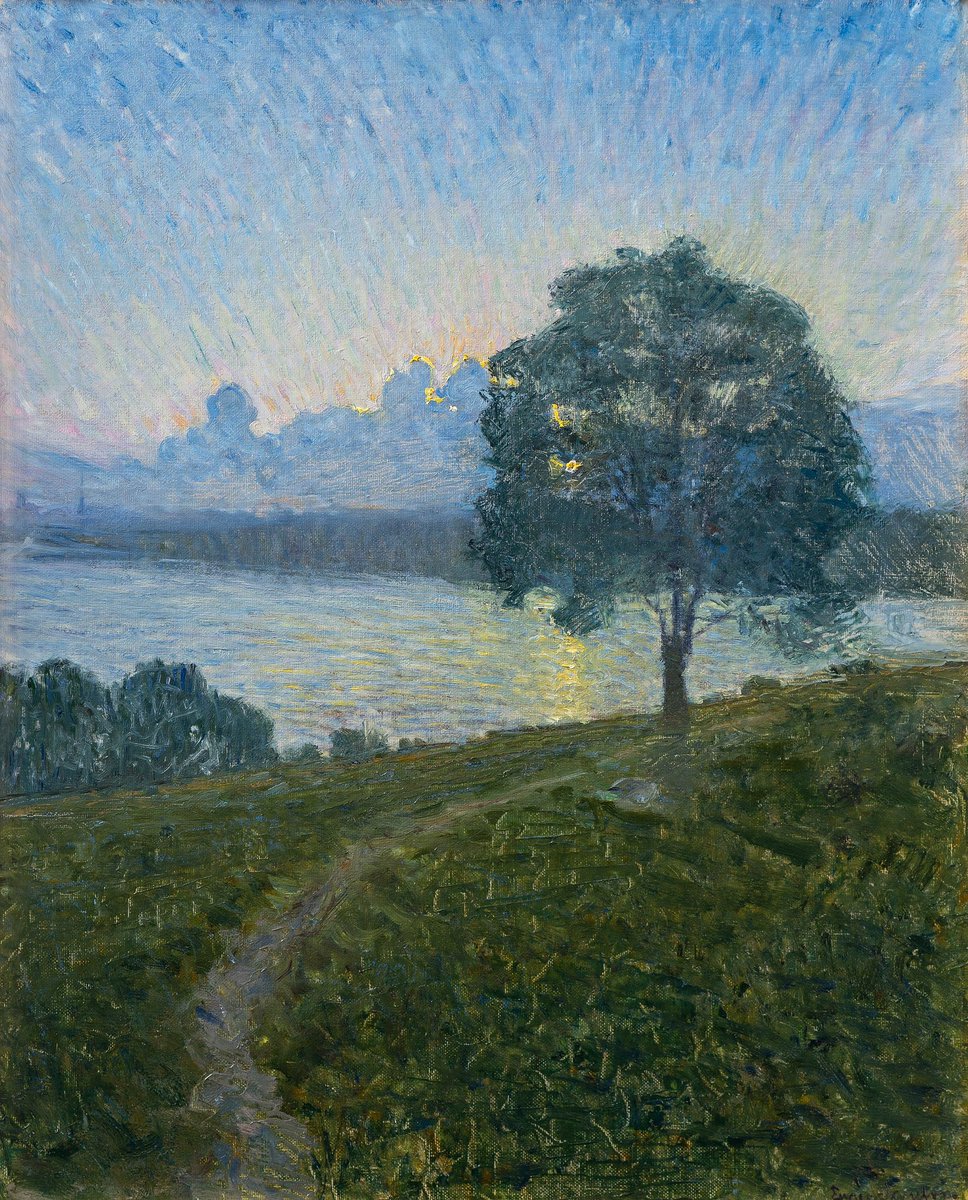 DailyArtApp's tweet photo. Towards the sunset. 🌅 
#mediativeart 

🏛 private collection  
Mot solnedgången (Towards the sunset) Eugène Jansson
(Sweden, 1862-1915) 1894 https://t.co/h79HlUNsCC