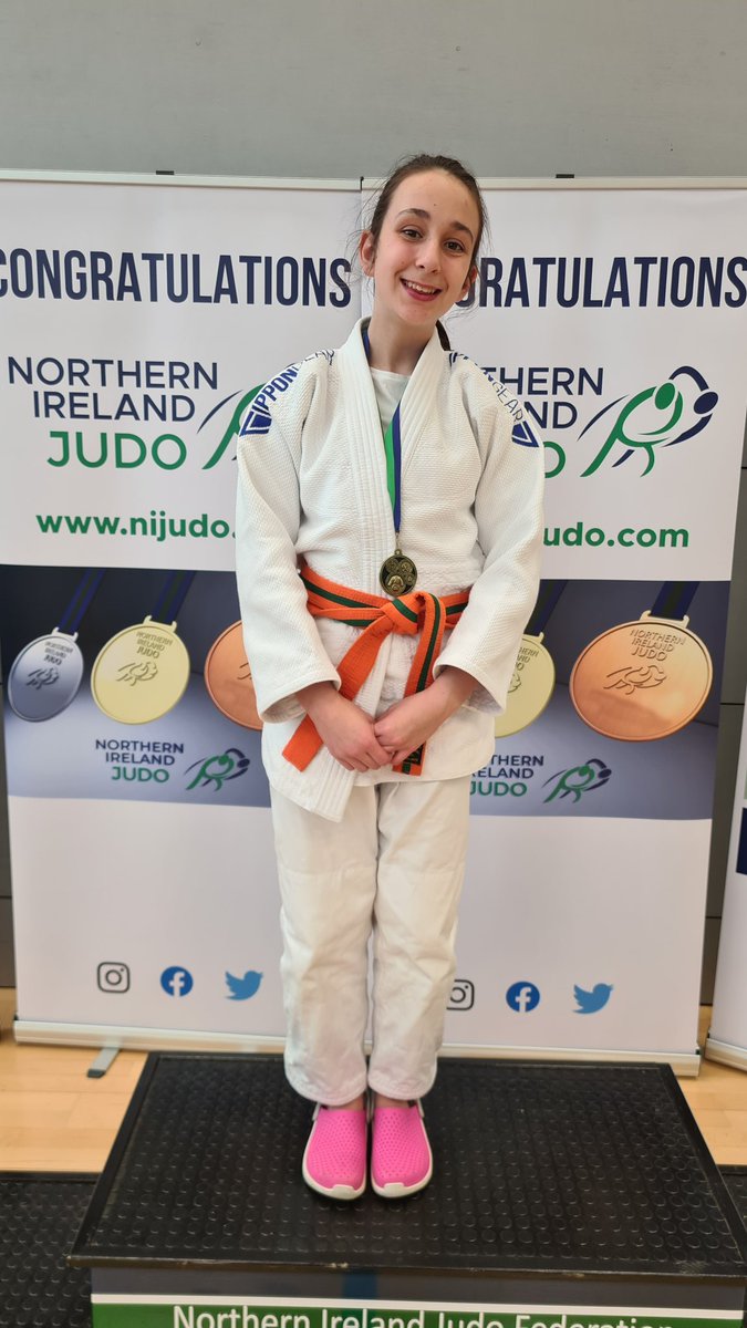 neilmryan1978's tweet photo. Congratulations to Sophia Ryan for winning gold at the Northern Irish Schools Judo Championships today for St Dominics / Yamakwai. Hard work in training continuing to pay off. #GSFBelfast @GLL_UK @IrishJudo #WomenInSportIRE @gllsf https://t.co/45GpsLmatw