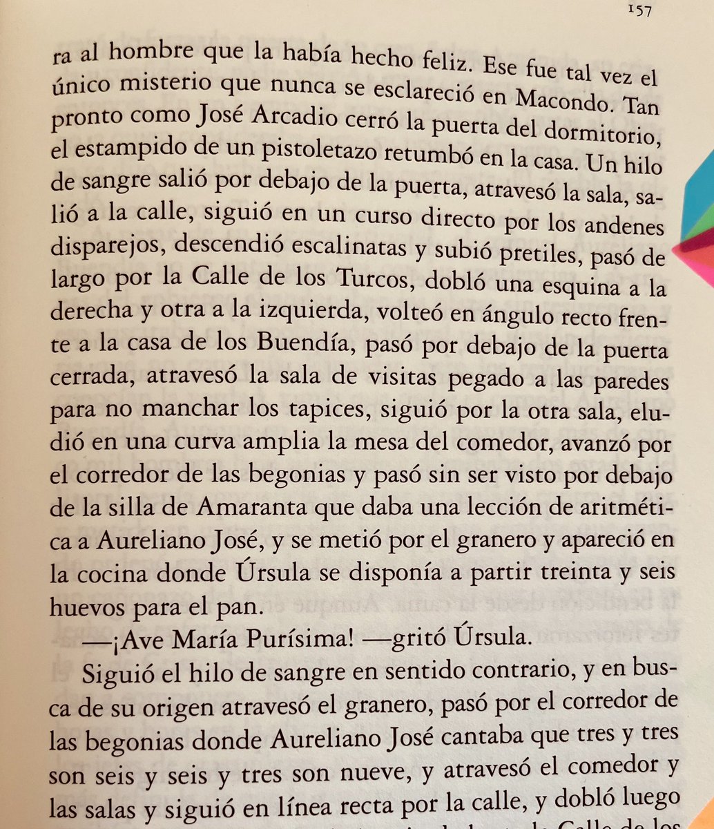 fdbedout's tweet photo. Cada vez que veo esa interminable alfombra roja, me acuerdo de este pasaje de Cien Años de Soledad. https://t.co/Av6OLPd6JY