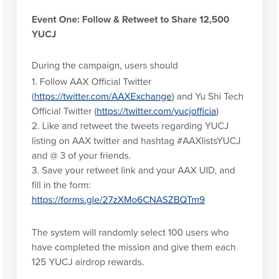 YUCJOFFICIAL's tweet photo. We are having a trading volume giveaway on @aaxexchange! Join now and follow THESE STEPS to get $YUCJ! 

JOIN NOW! 

For more info, please visit https://t.co/hV9V4biNdz

#cryptocurrency #aaxexchange #blockchain #yucoin https://t.co/6CeoZoEHmE