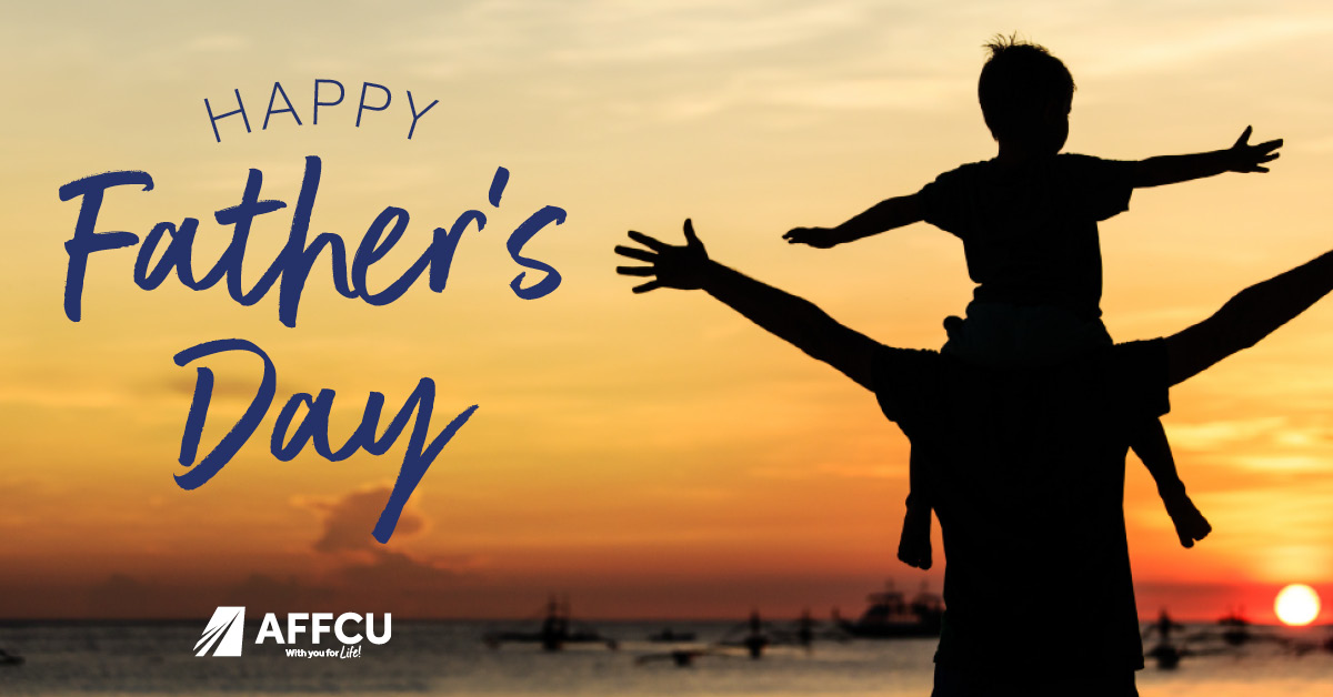 SoarionCU's tweet photo. We'd like to wish a Happy Father's Day to all the amazing Dads. Thank you for helping shape us into the people we are today. We hope you enjoy a very relaxing and enjoyable day with your families.
#HappyFathersDay #FathersDay #GoAFFCU https://t.co/lYakGdRRtz
