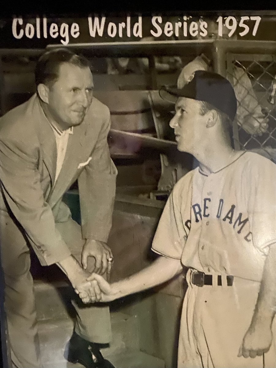 Happy Fathers Day to all the dads as we celebrate their love and  life long impact .
65 years ago my dad and best friend helped lead Notre Dame to 1st CWS and his dad got to be there
Tomorrow I head to Omaha to root on my alma mater &amp; <a href="/NDBaseball/">Notre Dame Baseball</a> in #MCWS
Love u dad and #GoIrish