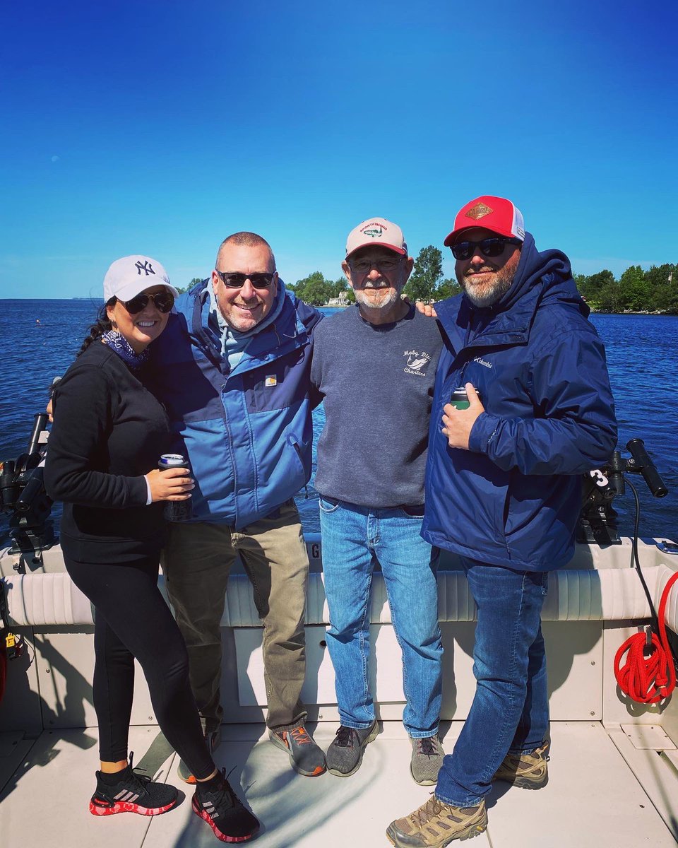 jp_101077's tweet photo. Happy Father’s Day! Phenomenal day with my rocks and role models on the water! 🎣 #mobydickcharters #lakeontario #fishingfamily https://t.co/s04csvmJcf