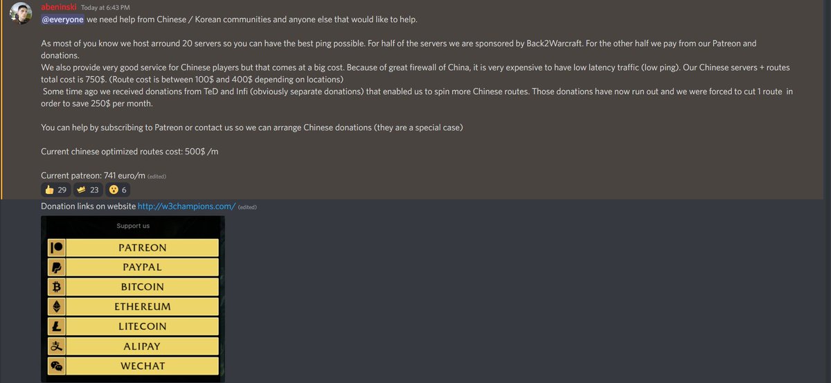 We need help from community to keep out Chinese servers up and running