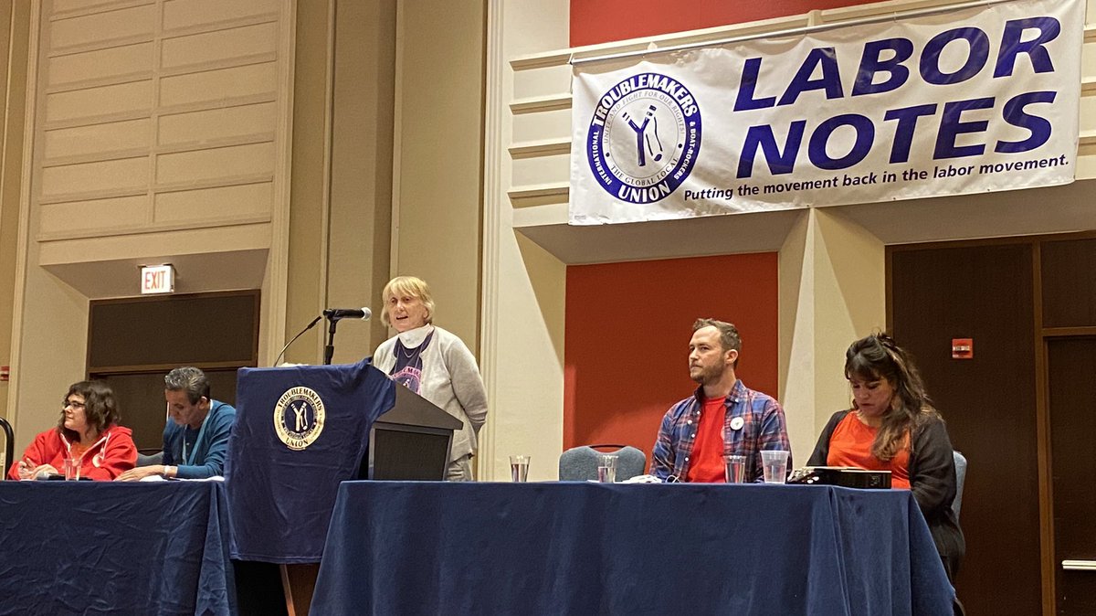 Tony_Tracy's tweet image. Wrap-up plenary at #LaborNotes:

•Israel Cervantes, Casa Obrera del Bajio, General Motors, Mexico
•Liliana Herrera, singer-songwriter
•Jon Schleuss, @NewsGuild
•Jessica Wender-Shubow, Brookline Educators Union
•Barbara Madeloni, @LaborNotes

#canlab #1u #LaborNotes22 #Unions