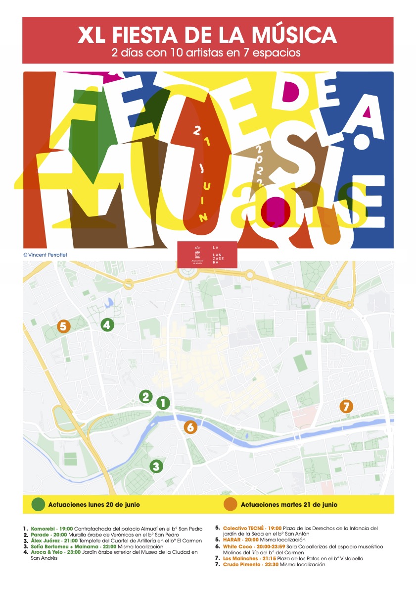 MTebarA's tweet photo. ⌚️Lunes 20 y Martes 21 del 22 · 19:00-23:59 h!
☑️ XL #FiestaDeLaMúsica: 2 días con 10 artistas [#Komorebi #Parade #AlexJuarez #SofíaBertomeu #ArocaYelo #colectivoTECNÉ #HARAR #WhiteCoco #LosMalinches #CrudoPimento] en 7 espacios (ver mapa y horarios).
📍 #Murcia
🎫 100% gratuitos https://t.co/iOcDGkYxuv