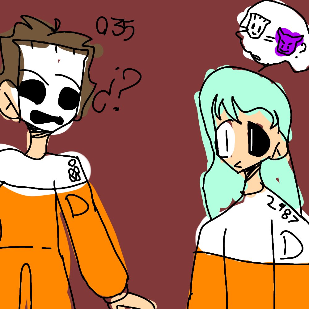 _FAN_de_SCP_'s tweet photo. 035 una CD(Clase-D) "Normal"
035: PERO QUE!? Una nueva scp o que?
Cd: *pensamiento * oh..sera malo? :^
#SCP #scp035 #ClaseD #dibujo https://t.co/F7hFcjdIPE
