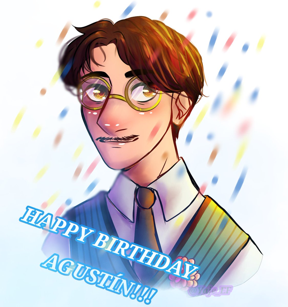 HAPPY BIRTHDAY AGUSTÍN AND HAPPY FATHER'S DAY :D 💙💙💙

#HappyFatherDay2022 #encantofanart #FelizDiaDelPadre #DiaDelPadre #agustinmadrigal #fanart #happybirthdayagustin #myart