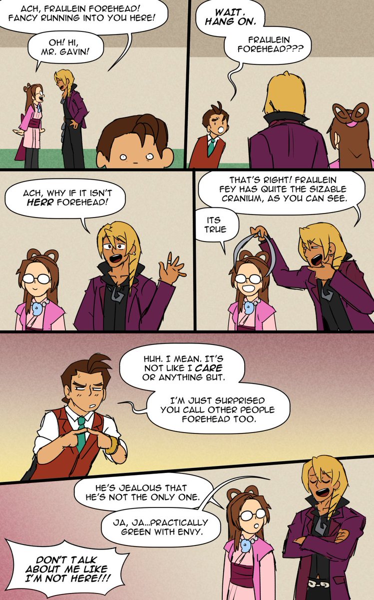 clash of the foreheads #aceattorney 