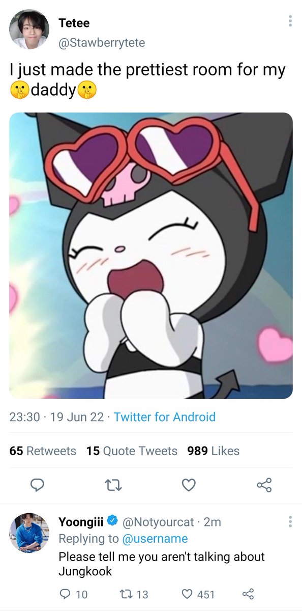 #taekook #taekookau where ~
Taehyung just want to wish his daddy aka his boyfriend happy father's day. 
And well Jungkook....... Is an oblivious idiot.