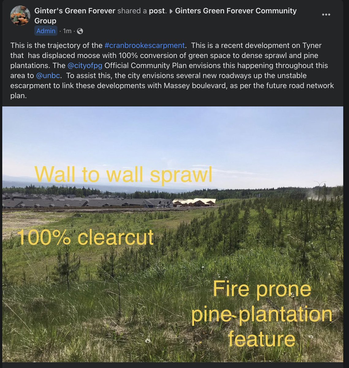 JennXForests's tweet photo. This is why we we need to care about how our city, #CityOfPG @CityofPG, is developed. Are we really going to continue to trade in the forest on the left for development on the right?
We need true #InFilling to meet our housing needs.
#Moose #MooseFood #GintersGreenForever https://t.co/gPqX8R6CiK