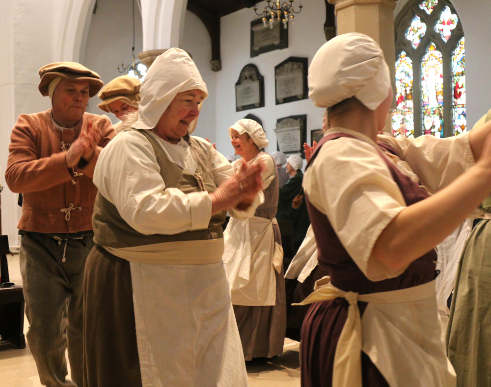 Amershammuseum's tweet photo. The #Amersham #MartyrsPlay took place in March this year - it was a memorable experience involving 150 people of all ages staged in #Amersham's historic #StMarysChurch. See Photos from the play by clicking on the link https://t.co/vkywjlu0gO #heritage #MuseumWeek22 #dancemw https://t.co/hOnLm9qcxQ
