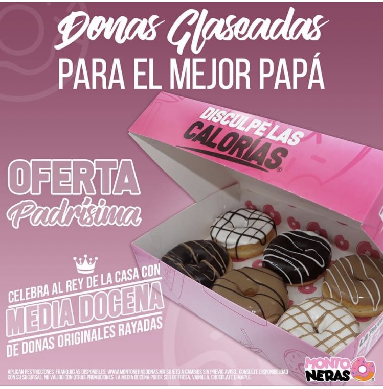 Montoneras_MM's tweet photo. Feliz día Papás!
Los esperamos en Montoneras Donas Metepec Mágico Avenida Estado de México 156 Metepec Estado de México
Contamos con servivico a domiclio escribenos al 7229021053
#montonerasconamor #disculpelascalorías #ubereats #Rappi #DidiFood #metepecpueblomagico #Metepec https://t.co/WtM9my4kkt
