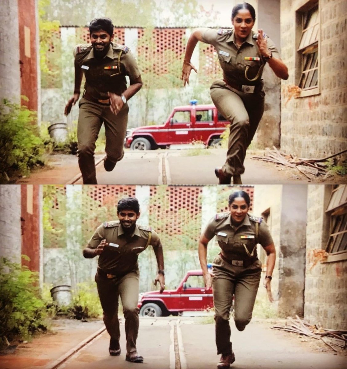 Power packed police officers 
@am_kathir @sriyareddy from #SuzhalTheVortex cracked the case very well and loved their performances.
#SuzhalOnPrime #Suzhal