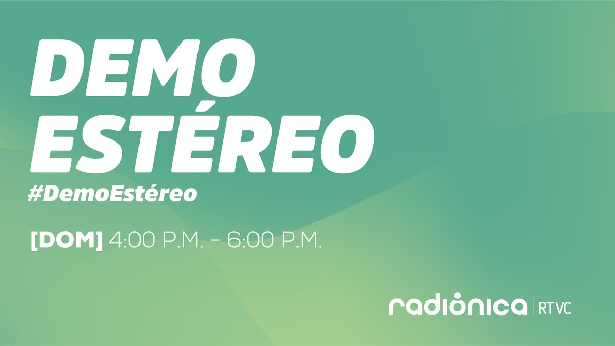 Hoy en #DemoEstéreo tenemos estrenos con #Dianadelirio, <a href="/hipsum__/">Hipsum</a> y 11 Días en Siria; novedades con @TheNoStories; y entrevistas con Camilo Camacho, #Bohanan y <a href="/PostMonkey1/">POSTMONKEY</a> 🥁🎶

Los nuevos sonidos colombianos están #AlAire en radionica.rocks 🇨🇴🎧