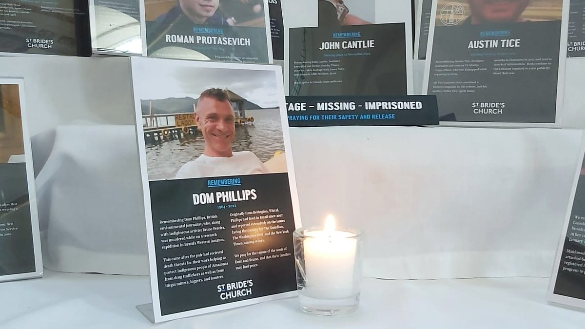 We pray for the repose of the souls of environmental journalist Dom Phillips killed in western Brazil whilst researching his new book and his guide Bruno Pereira. We hold in our thoughts their grieving families and friends. May they rest in peace.