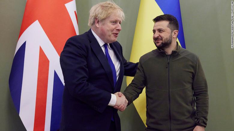    Happy birthday, Boris Johnson! 
Photo: Ukrainian Presidential Press Office. 