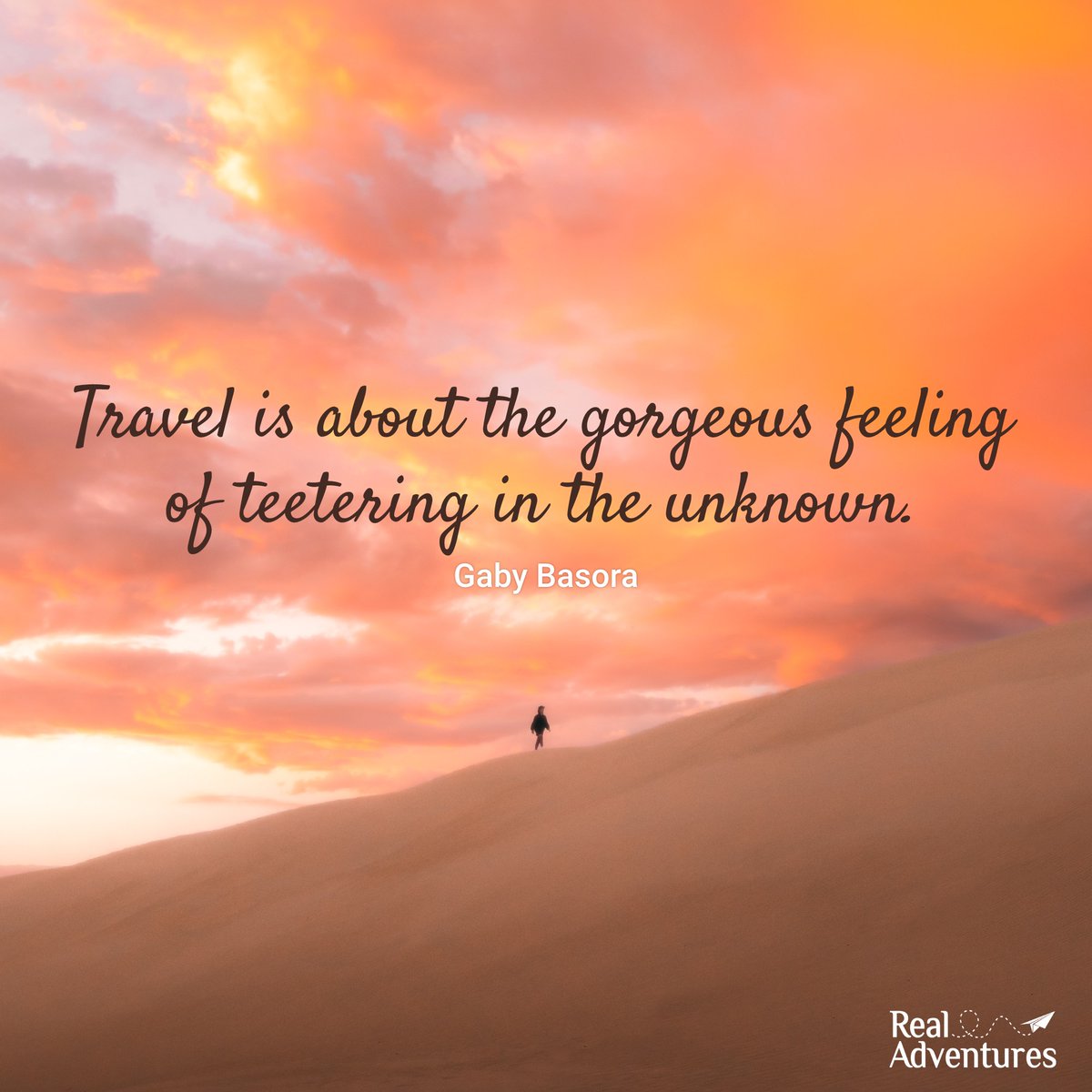 RealAdventures's tweet image. Travel is about the gorgeous feeling of teetering in the unknown. - Gaby Basora
Search here for adventure travel 👉 realadventures.com

#travel #nature #travelgram #beautiful #photo #wanderlust #adventure #like #summer #explore #trip #vacation #follow #traveling #happy #ig