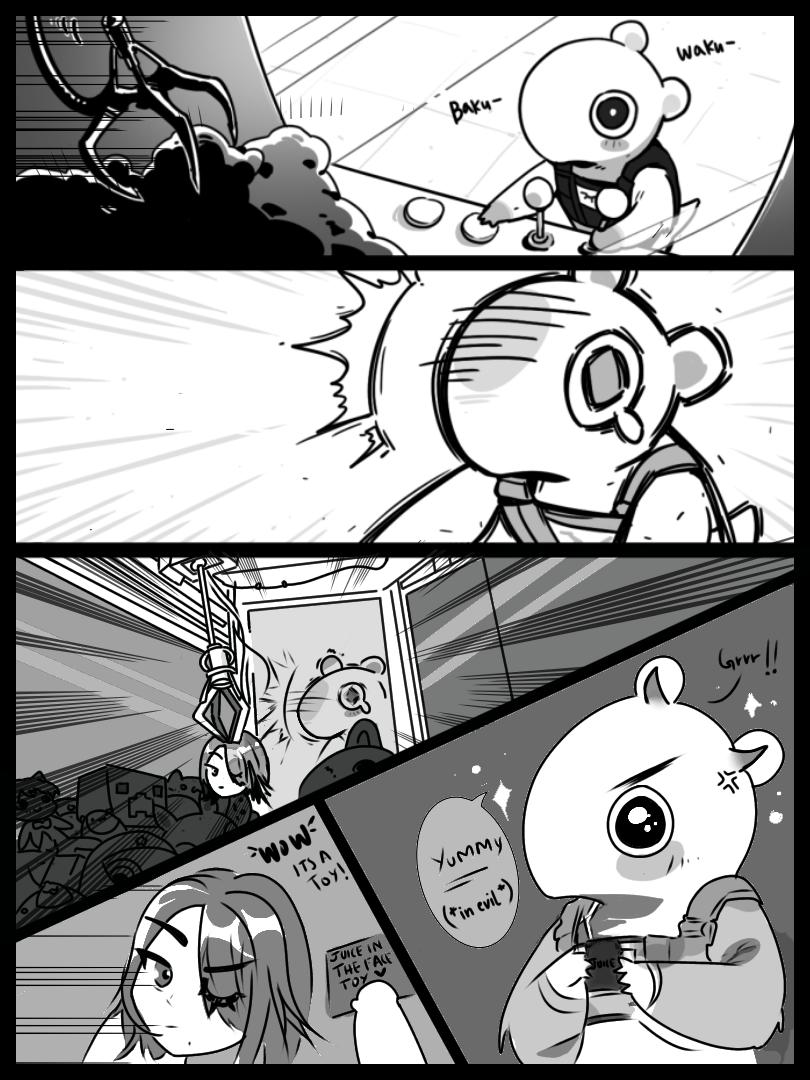 Sehri687692222's tweet photo. Now Baku has been tricked by noice via evil juice....he is no more mischievous 
He is getting evil more an more
I hope you will like this Bakutoon....
@ESION_Club 
#ESION 
Discord id sehri # 3067 https://t.co/K0JmiJy9Tr
