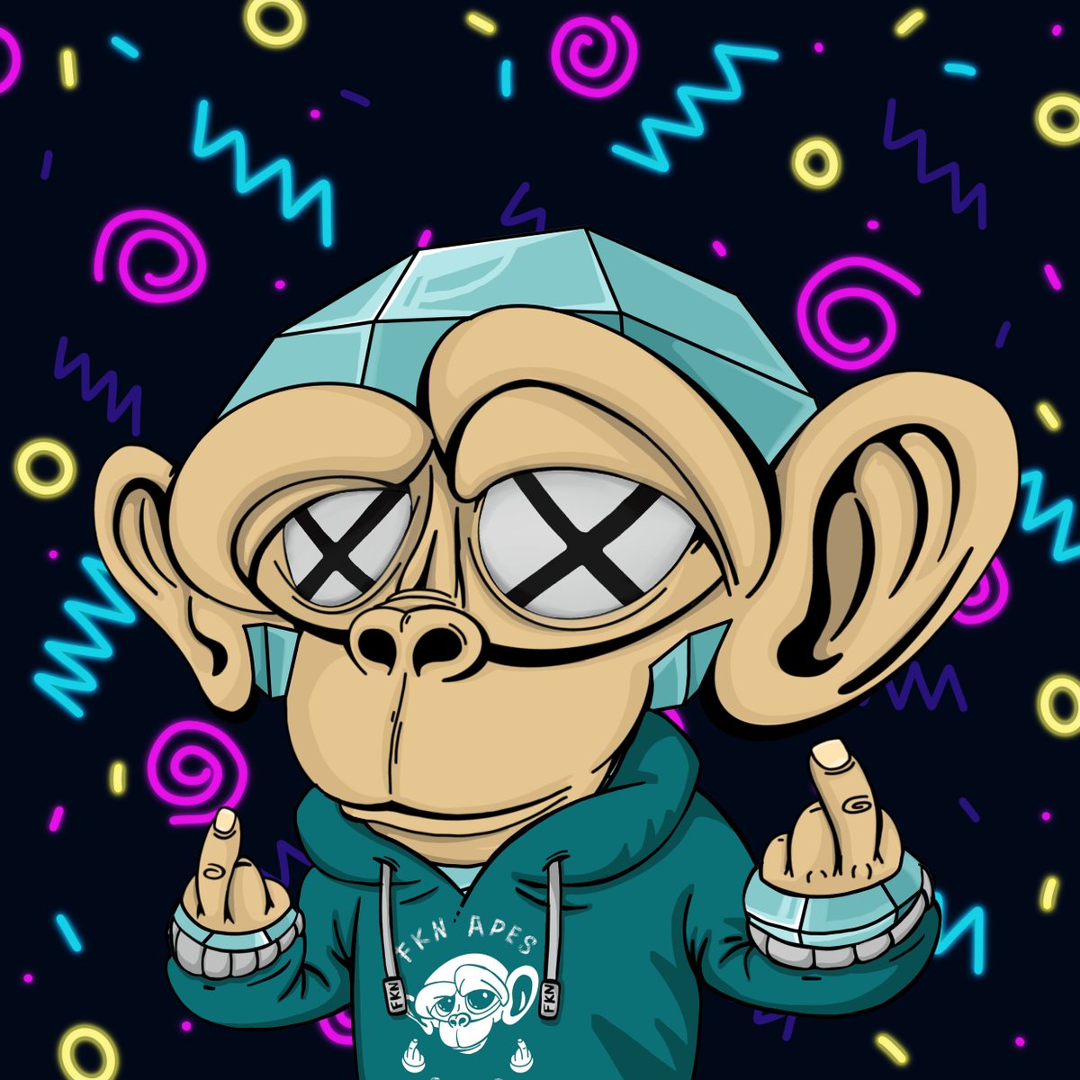 #GIVEAWAYnft of (3) three "G2 Fkn Apes"🖕❤️🍀

#2163 🐵 #2161🐵 #2146🐵 we will #giveaway for lucky ones 🍀🍀🍀

to Enter:
🖕 FOLLOW <a href="/FknApesClub/">🖕APΞS🏴‍☠️CLUB</a> and <a href="/FknArtist/">Ilya Biryukov</a> ✔️
🖕 RETWEET and TAG #NFTFriends ✔️
🖕 JOIN discord.gg/fknapesclub ✔️

ends in 48 hours

#NFTGiveaway #Giveaways #NFT