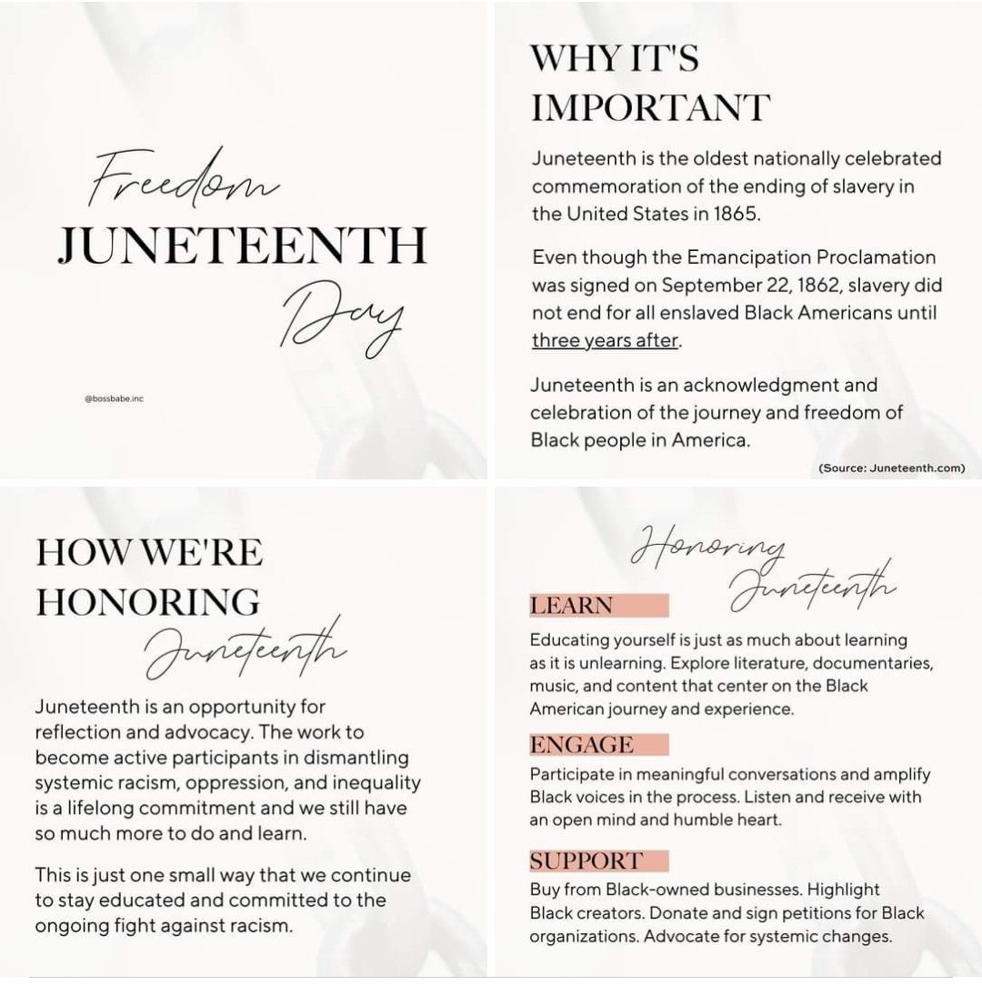 Honoring Juneteenth 🙏🏿🙏🏽🙏🙏🏾🙏🏻