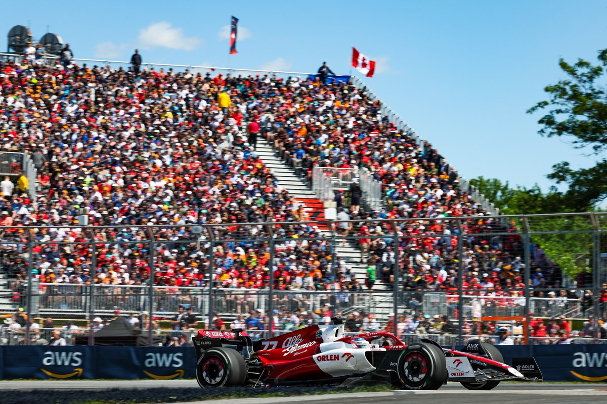 ValtteriBottas's tweet photo. Sunday 🇨🇦

7th place in Montreal and double points for us as a team @alfaromeoorlen 🏁

Read about the day: https://t.co/lBZtYjCnYs

#VB77 #F1 #CanadianGP 
@alfa_romeo https://t.co/zasUav8kry