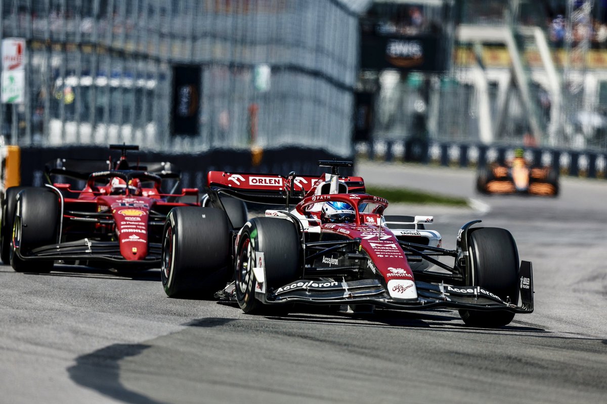 ValtteriBottas's tweet photo. Sunday 🇨🇦

7th place in Montreal and double points for us as a team @alfaromeoorlen 🏁

Read about the day: https://t.co/lBZtYjCnYs

#VB77 #F1 #CanadianGP 
@alfa_romeo https://t.co/zasUav8kry