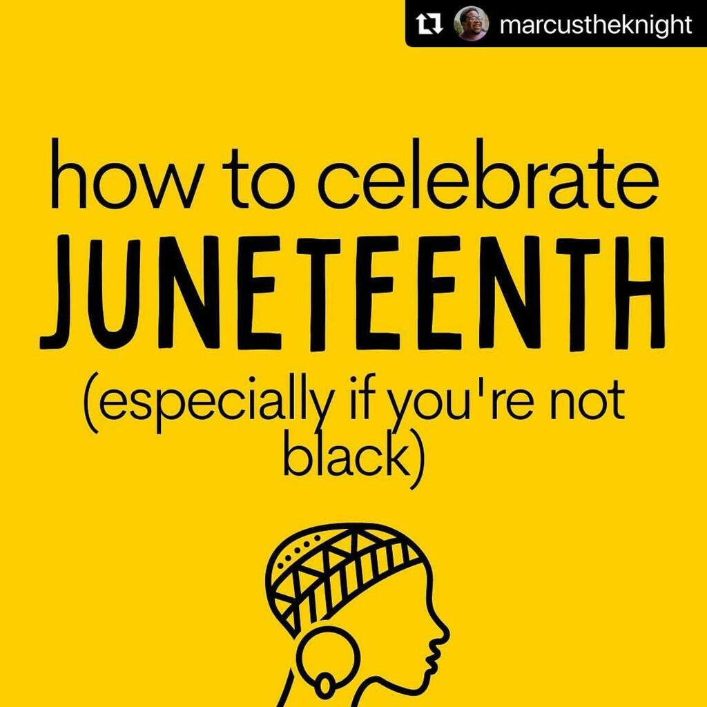 #Repost @marcustheknight 
・・・
how to celebrate juneteenth weekend (especially if you’re not black) 🔴🟢⚫️

Ya boi is super excited to celebrate even bigger and better this weekend with family + commemorate our first Juneteenth as a federal holiday!… instagr.am/p/CfASjrlvUCh/