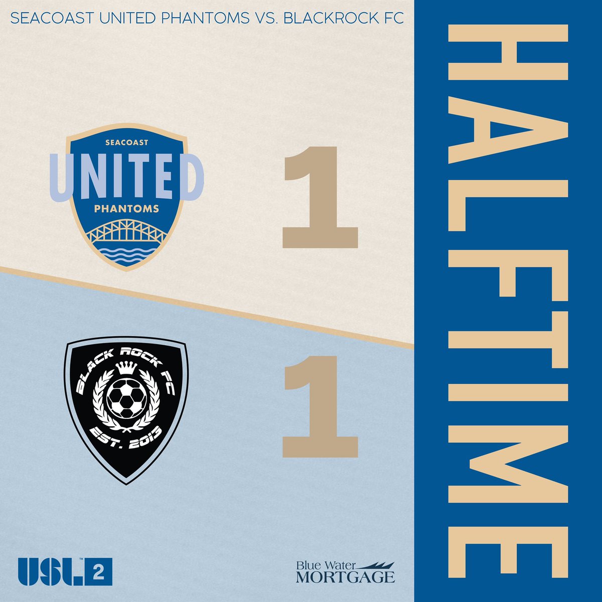 SUSCPhantoms's tweet photo. 1 goal for the @SUSCPhantoms in the first half! An exciting second half awaits.
#USLLeagueTwo #WeAreSUSC #COYP https://t.co/mqpre0dxaU