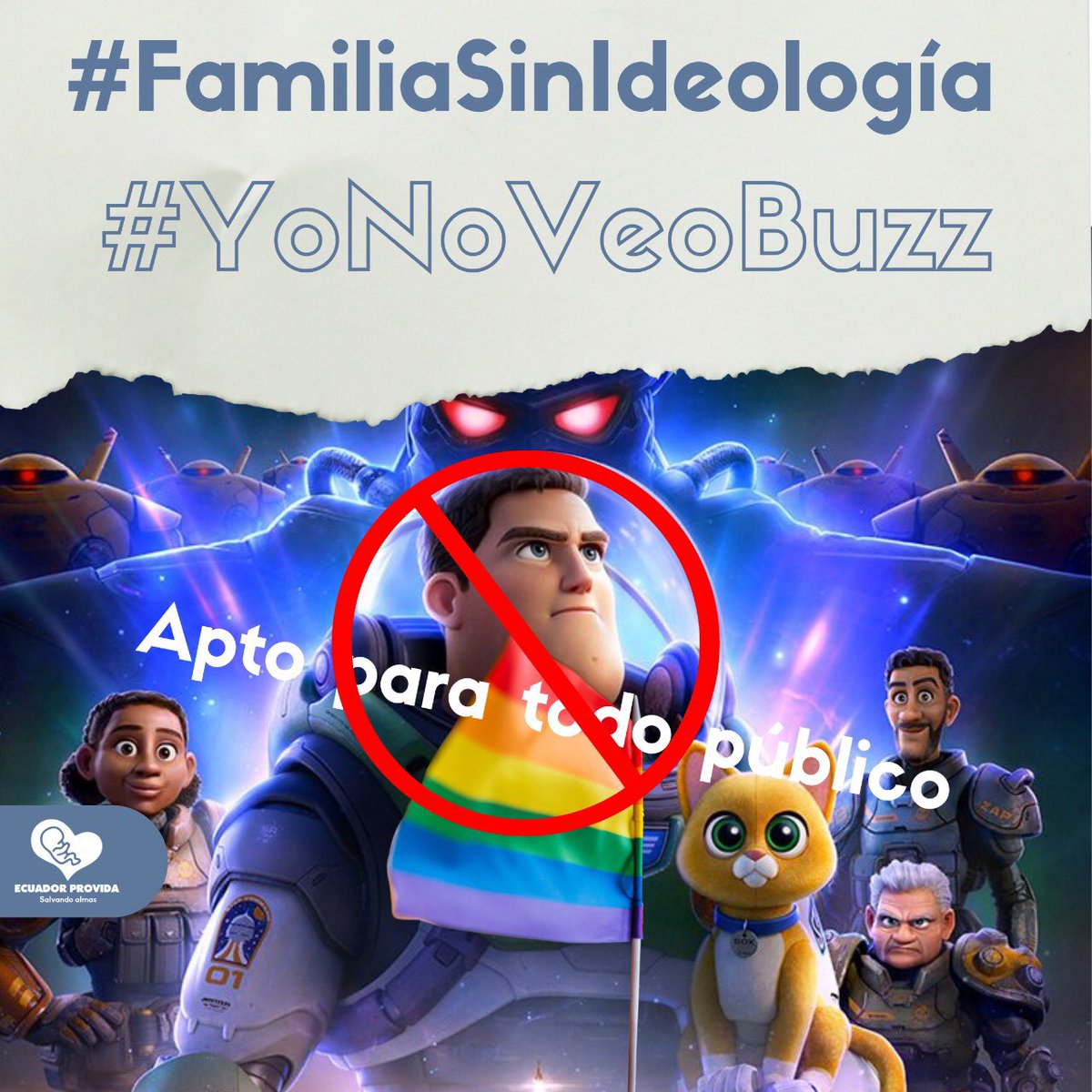 ErnestoAnzieta's tweet photo. En 🇪🇨 #Ecuador el hashtag #yonoveobuzz llamando a boicotear la película de Pixar #buzzlightyear se volvió tendencia. La discusión que alude a visones del mundo, género y derechos civiles también tiene un componente geopolítico. Para considerar: 🧵1
#orgullo @EcuadorProvida https://t.co/KjjBnHAjeK