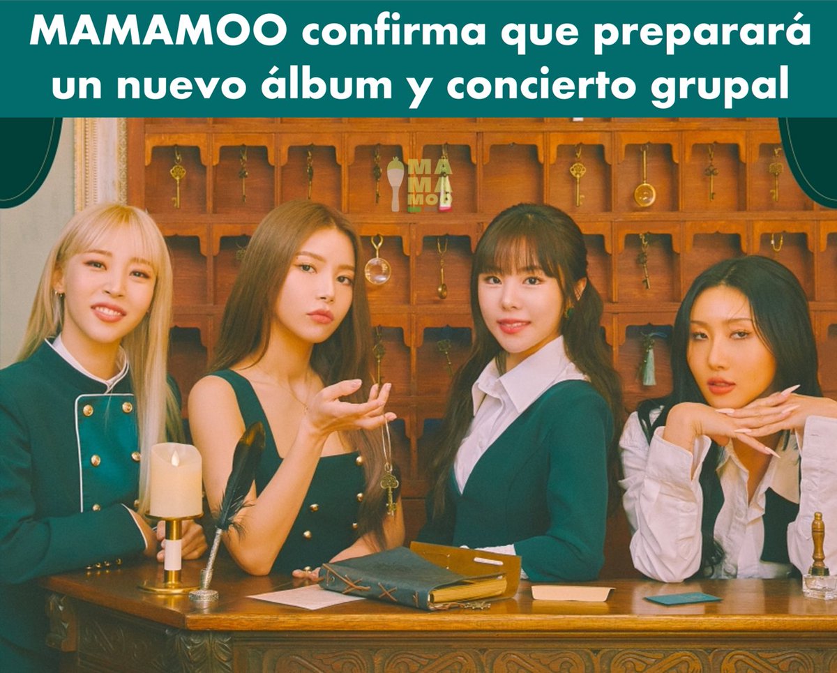 mamamoo_mexico's tweet photo. [#NEWS] Es oficial: ¡MAMAMOO se está preparando para regresar con un nuevo álbum de grupo completo! 💚✨
El 20 de junio, RBW anunció que MAMAMOO planeaba lanzar un nuevo álbum y celebrar un concierto como grupo completo.
#MAMAMOO #마마무 https://t.co/8EaLiR3vGu