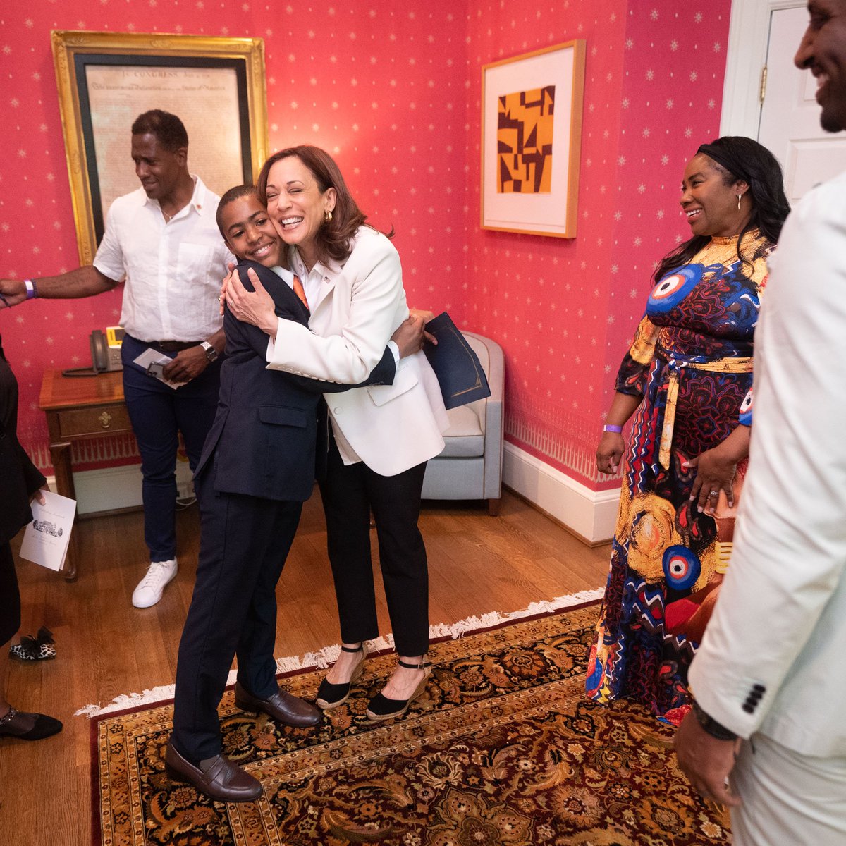 I can think of no better way to celebrate Juneteenth than by spending time with community. The @SecondGentleman and I were proud to welcome families to our home for the first-ever Juneteenth celebration at the Vice President’s Residence.