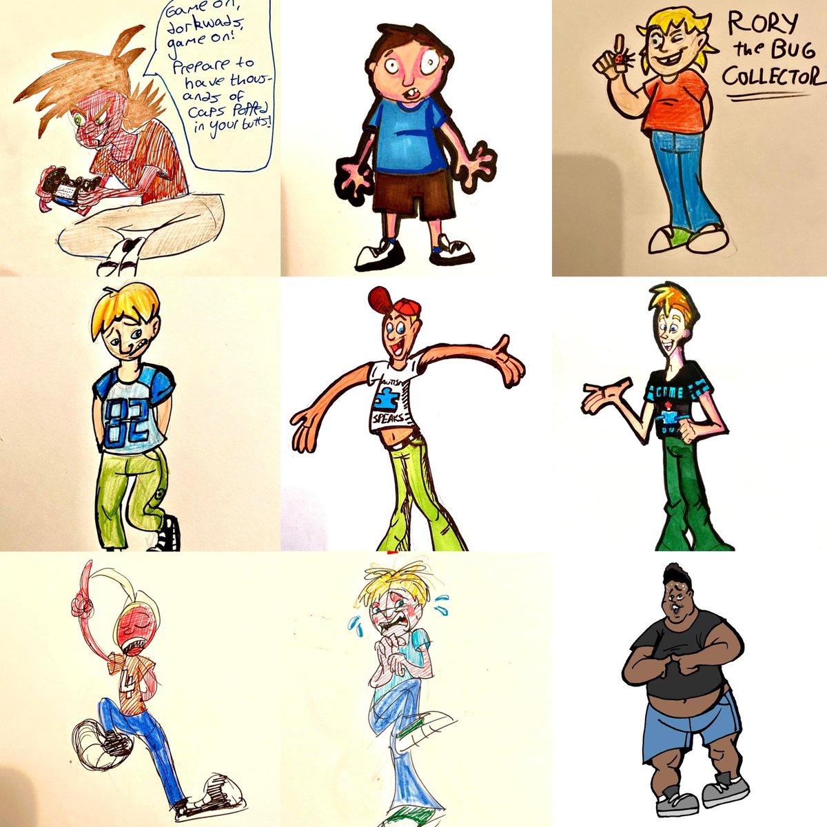 Tomjarobz93's tweet photo. Some #autism related illustrations I did in 2020 for a pre-third year idea generation for @USW_Animation , which eventually became a charity After Effects animation for @AutisticMindsUK #AutismAwareness #animation #characterdesign #conceptart #cartoon #uswanimation #roughdrawing https://t.co/0FYIHHMrEK