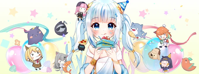 Happy birthday and congratulations on 4M subs GOOMBA!
Happy birthday, Gura !!💙💙💙💙🦈
#GuraBirthday2022 #gawrt 