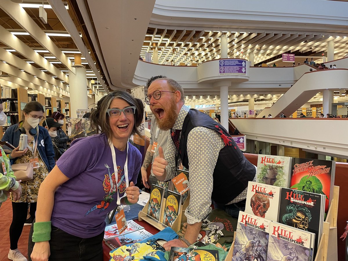CrystalSkillman's tweet photo. Got in some @ConorMcCreery awesome at @TorontoComics ! @anthony_delcol we miss you!!! ❤️#thelastwitch #trickstercomic #killshakespeare #conormccreery #anthonydelcol #comics #Toronto https://t.co/aSVRAwRgum