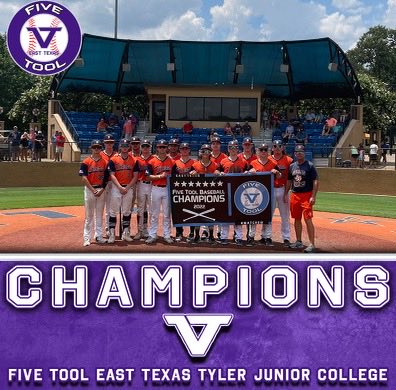 FiveToolETX's tweet photo. 🏆CHAMPIONS🏆

Congrats to @DTigerBaseball Ethridge on winning the 17U/18U championship of the @FiveTool East Texas Tyler Junior College Tournament.

#WatchEm #PudgeWC https://t.co/nrVbS4xq3y