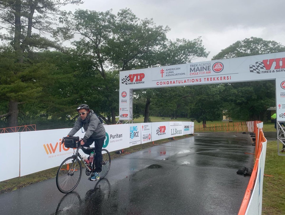 MarkVillinski's tweet photo. Congrats and many thanks to @LungNE staff and all the volunteers that made the 2022 #trekacrossmaine a huge success! Hardest one yet for me, but most satisfying! https://t.co/GoVOvvdOIY