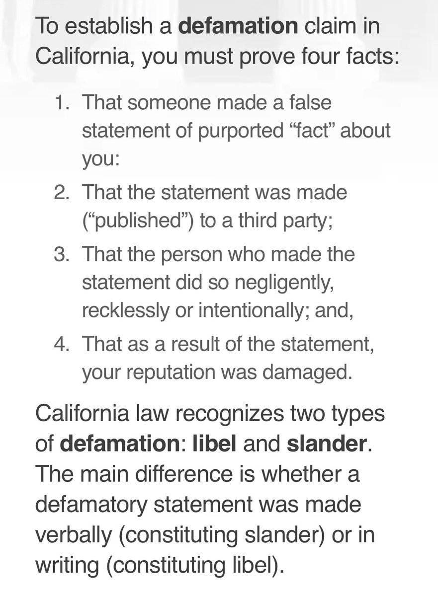 PatternAsProof's tweet photo. @tom_hynes @SylviaPuente8 @CalDFEH You are confusing discrimination with defamation. DFEH enforces discrimination complaints. There are alternative legal remedies available for a business or person falsely accused. Landlords &amp; employers can check the public records for anyone found liable for defamation. Muted. https://t.co/SNlBSIJOoq