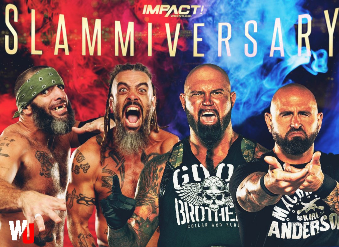 UVProducts's tweet photo. Tonight on @IMPACTWRESTLING presents #Slammiversary live on @FiteTV #IMPACT20
Tag Team Championships
The Briscoes vs The Good Brothers
#TagTitles
#IMPACTonAXSTV #WatchImpact
#Prowrestling #wrestling https://t.co/sLdmWSj2my
