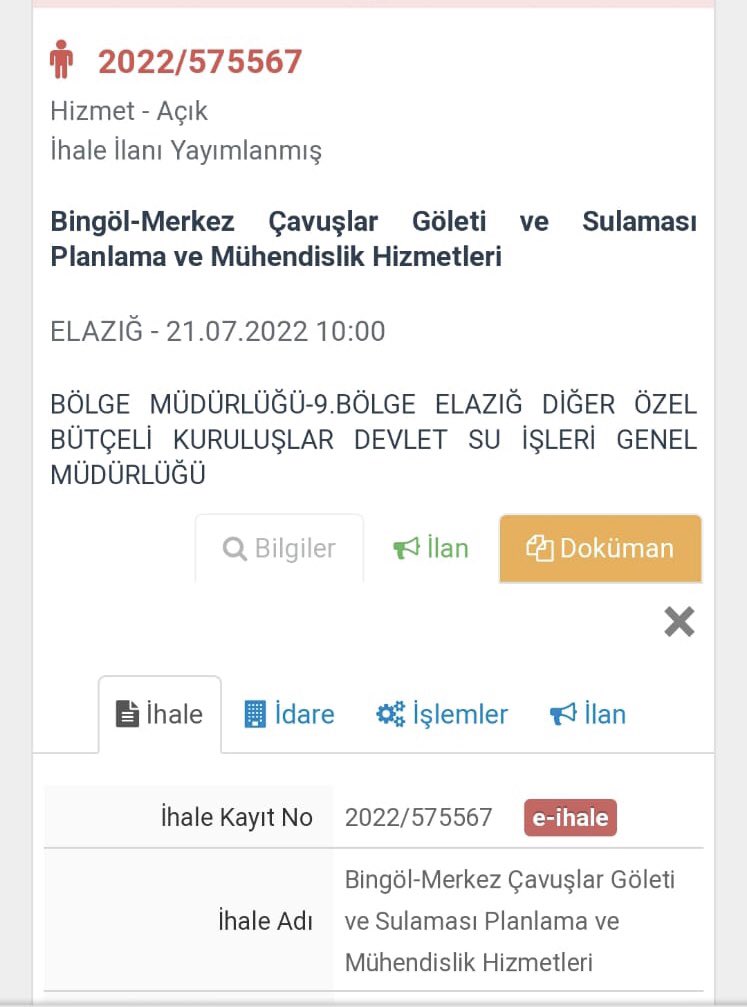 MÜJDE !!!
 
🛑 Yıllardır Planlanan yapımının Köyümüze Tarım ve Hayvancılık anlamında büyük katma değer sağlayacağı Çavuşlar Köyü Göleti ve Sulama yatırımı Planlama ve Mühendislik Hizmeti İhalesinin 21.07.2022 tarihinde yapılacağı müjdesini aldık.