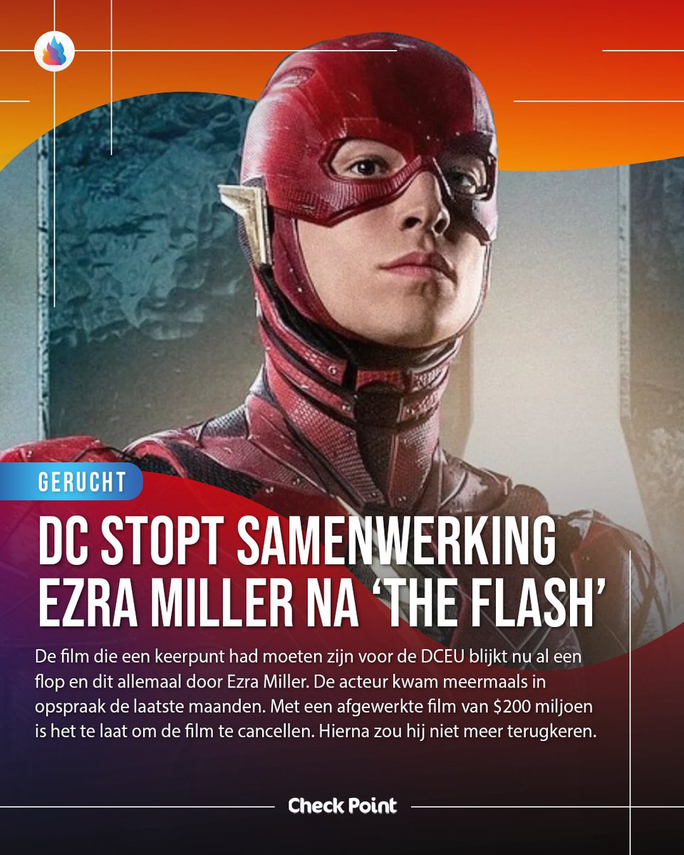 CheckPointBE's tweet image. GERUCHT: DC stopt toch samenwerking met Ezra Miller na 'The Flash'